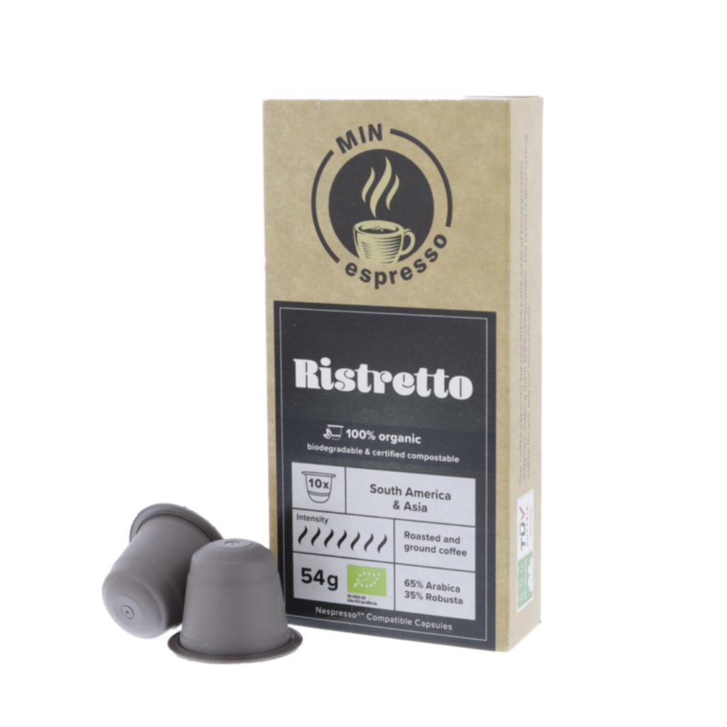 MIN espresso Ristretto 10-pakke Maskinproducerade kapslar,Kaffekapsler,Kaffekapsler