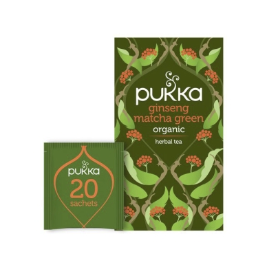 Pukka Pukka Gingseng Matcha Green teepussit 20-pakkaus