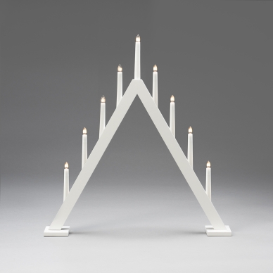 Konstsmide Sähkökynttelikkö, 9 lamppua, puu, mattavalkoinen 3932-205 Vastaa: N/A