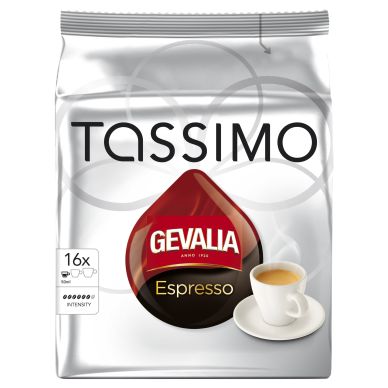Tassimo Gevalia Tassimo Espresso kaffekapsler, 16 port. 7622300456283 Modsvarer: N/A