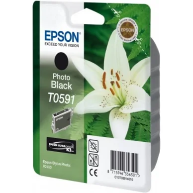 Epson Epson T0591 Blækpatron sort foto T0591 Modsvarer: N/A billede