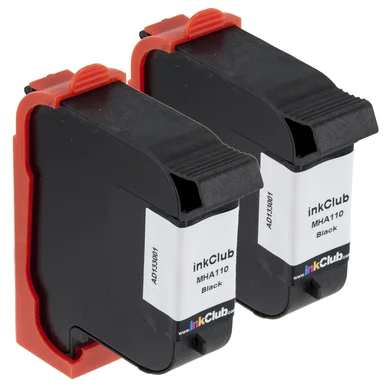 inkClub Blækpatron sort 700 sider, 2 stk pakning MHA110-2 Modsvarer: C6615D