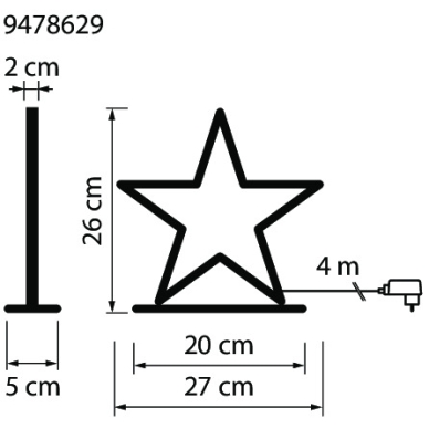 Airam Minnea Stjärna Bord/Fönster