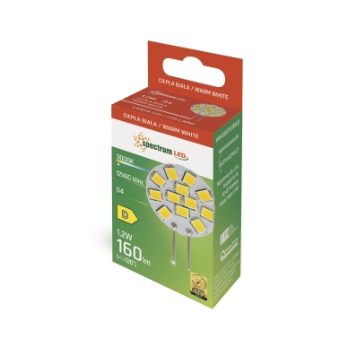 Stift LED Lampa G4 1,2W/830 160 lumen