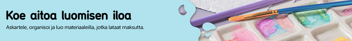 Koe aitoa luomisen iloa. Askartele, organisoi ja luo materiaaleilla, jotka lataat maksutta.