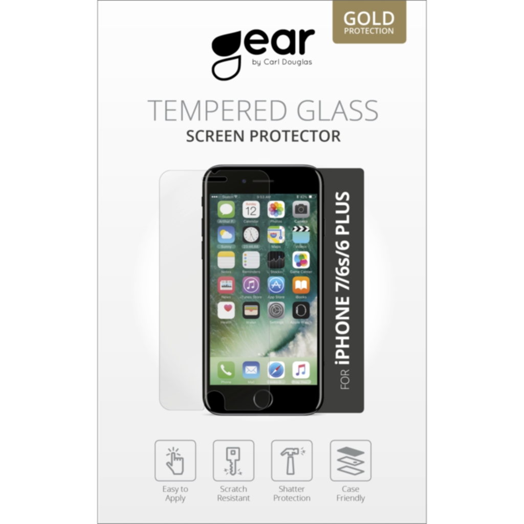 Gear GEAR Herdet glass iPhone 6+/7+/8 Plus Skjermbeskyttere,Elektronikk