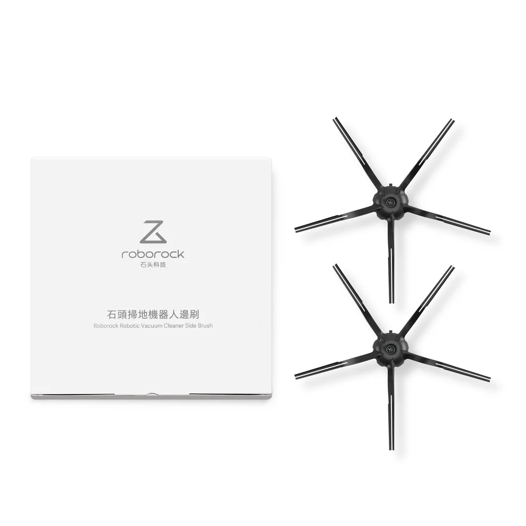 Sidoborste Silikon Roborock, 2-pack svart