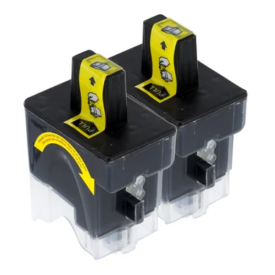 inkClub Blækpatron sort 25,6ml, 2 stk pakning KBA025-2 Modsvarer: LC900BK