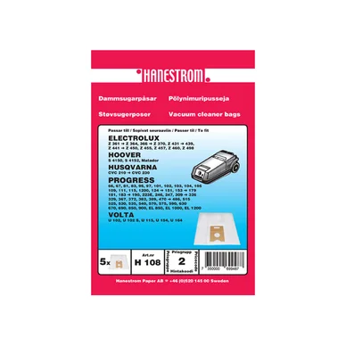 Haneström Støvsugerposer, syntetfiber, 5stk. DU12149 Modsvarer: N/A