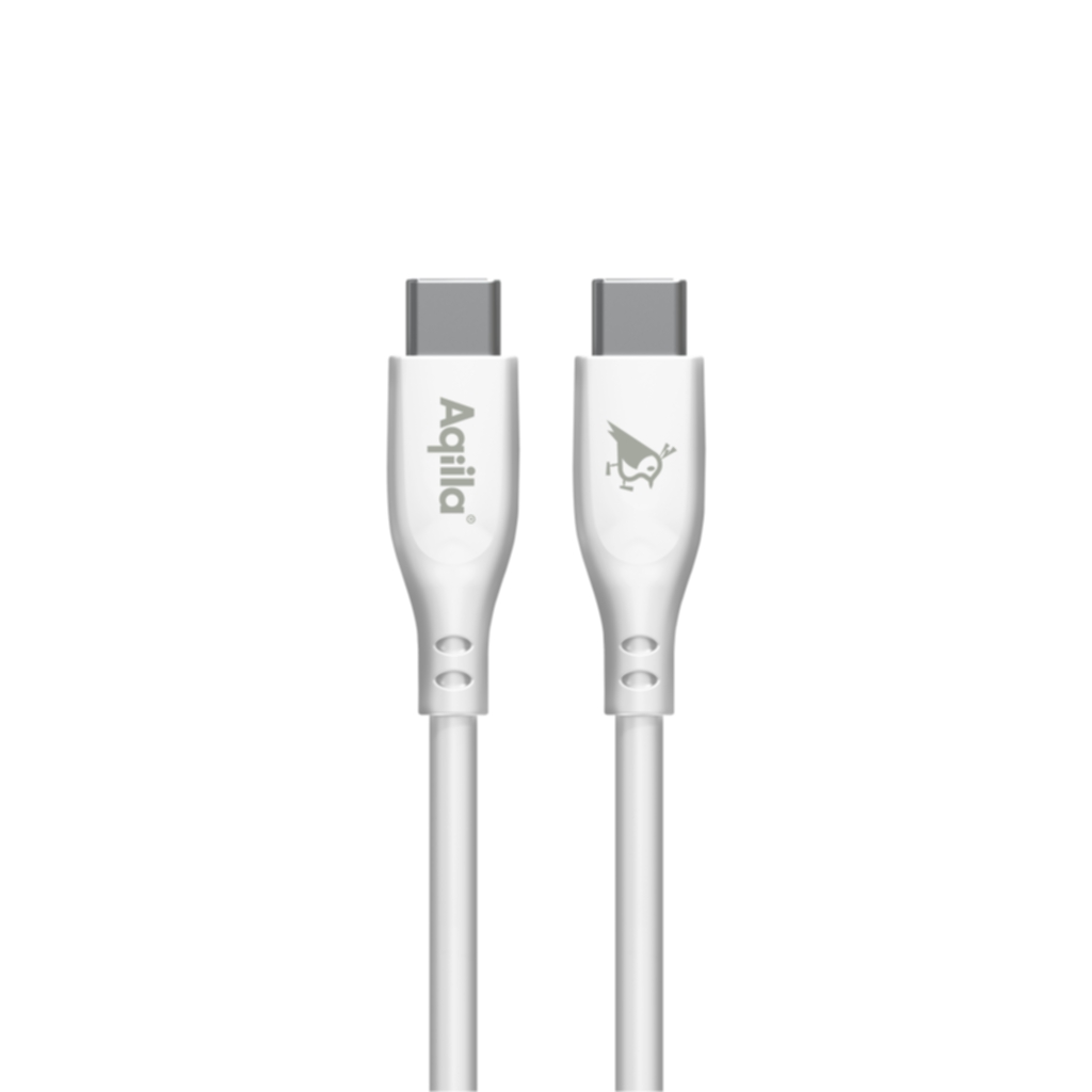 Aqiila Cablebird CS11 kabel USB-C till C 60W silikon 1m vit