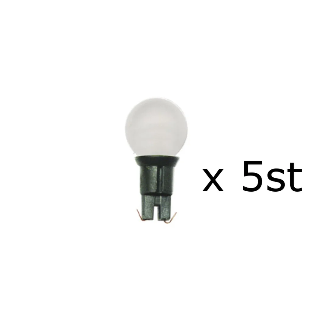 Star Trading Glöd vit microlampa push-in 1,08W 12V, 5-p