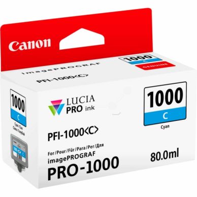 Canon Canon PFI-1000 C Mustepatruuna Cyan, CANON