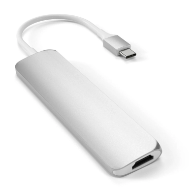 Satechi alt Satechi Slank USB-C MultiPort Adapter V2, Sølv