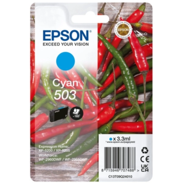 Epson Epson Blekkpatron cyan, 165 sider Blekk
