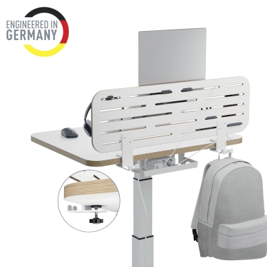 Leitz Ergo pegboard organiseringstavle til skrivebordet med laptop holder, 80x25 cm
