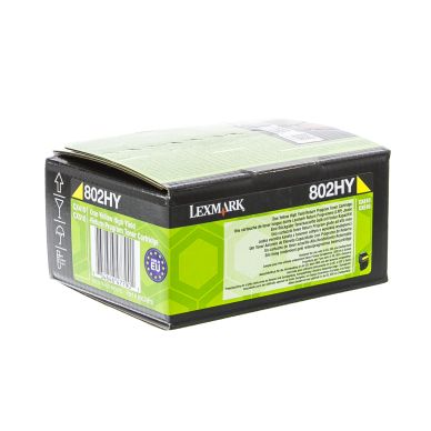 LEXMARK 802HY Tonerkassette Gul