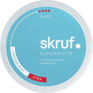 Skruf alt Skruf Superwhite No. 60 Frozen Mint Xtra Strong Superslim