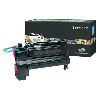 Lexmark Tonerkassette magenta 6.000 sider return C792A1MG Modsvarer: N/A billede