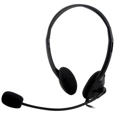 DELTACO DELTACO, headset med mikrofon og volumekontrol 2m ledning 6928858362009 Modsvarer: N/A