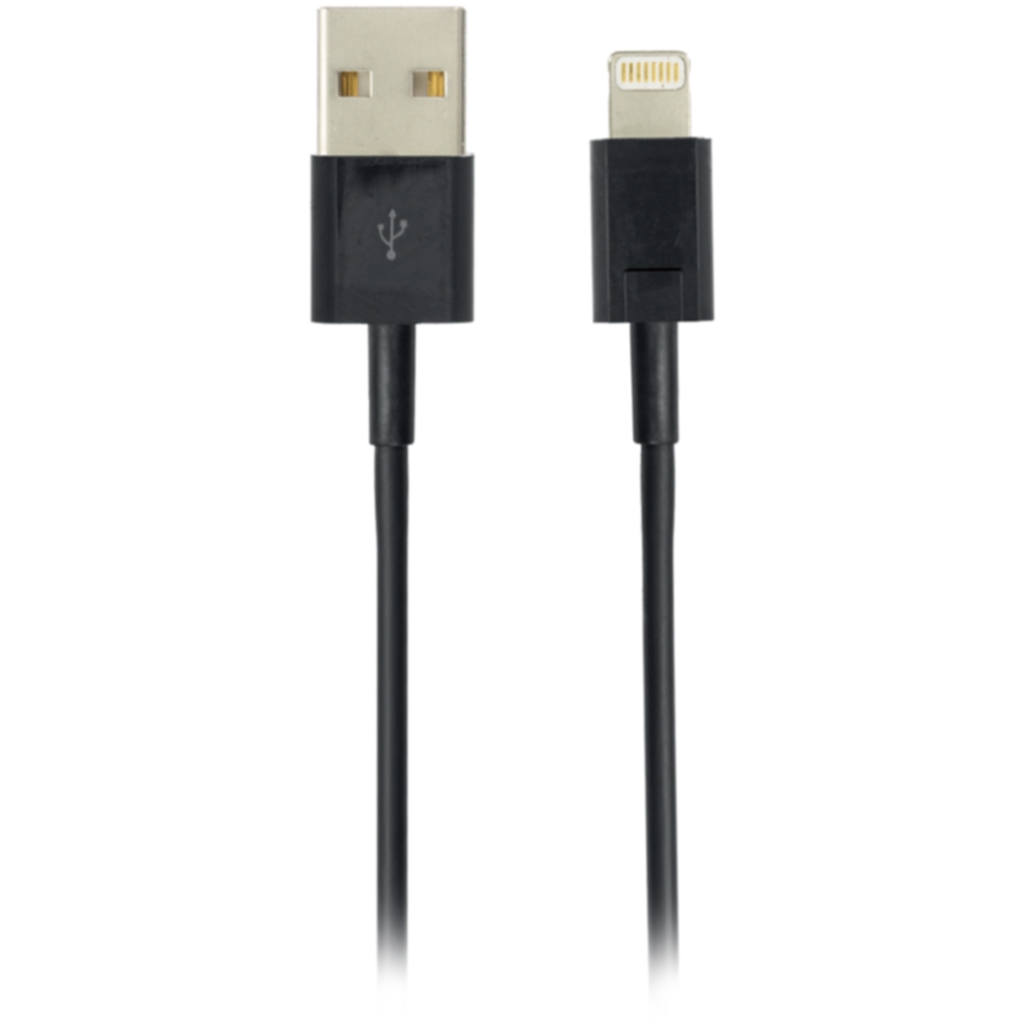 DELTACO synk/laddkabel, 2 m, MFI,USB Typ A ha Lightning ha