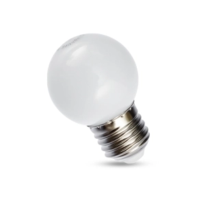 Hvid E27 LED Globelampe 1W 230V
