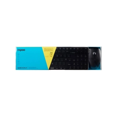 Rapoo alt RAPOO Keyboard/Mus Sett 9300M Multi-Mode Trådløs Svart