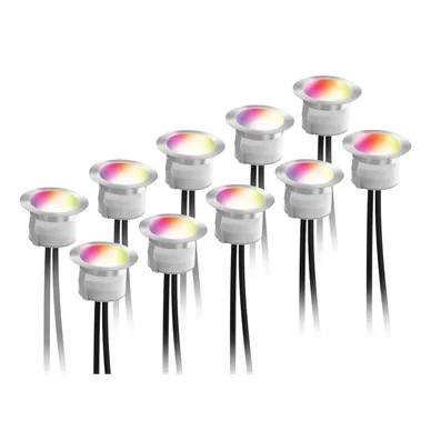 DELTACO Smart Home decklight-sæt, varm hvid og RGB, sølv SH-DLK01 Modsvarer: N/A billede