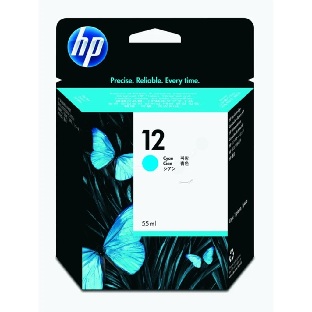 HP 12 Bläckpatron cyan, 55 ml