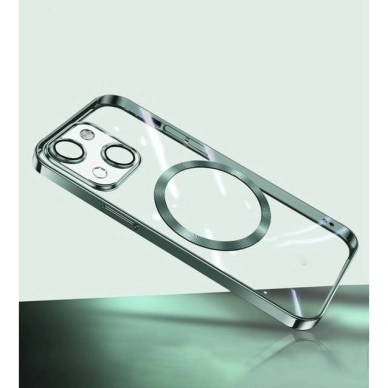 Turtos Mobilcover MagSafe Transparent iPhone 15, Green AC17279 Modsvarer: N/A