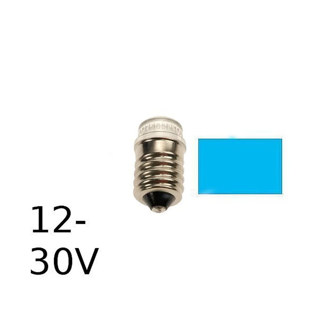 Blå LED signallampa T14x30 16lm E14 0,2W 12-30V