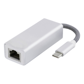 DELTACO USB-C verkkoadapteri, hopea