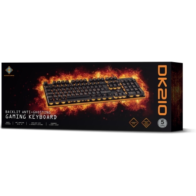 Deltaco DK210 Gamingtangentbord, LED, USB, Nordic