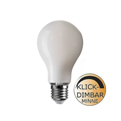 Unison klick-dimbar LED normal opal 3000K 2300lm E27 15W Unison klick-dimbar LED normal opal 3000K 2300lm E27 15W