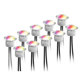 Smart Home decklight-sæt, varm hvid og RGB, sølv