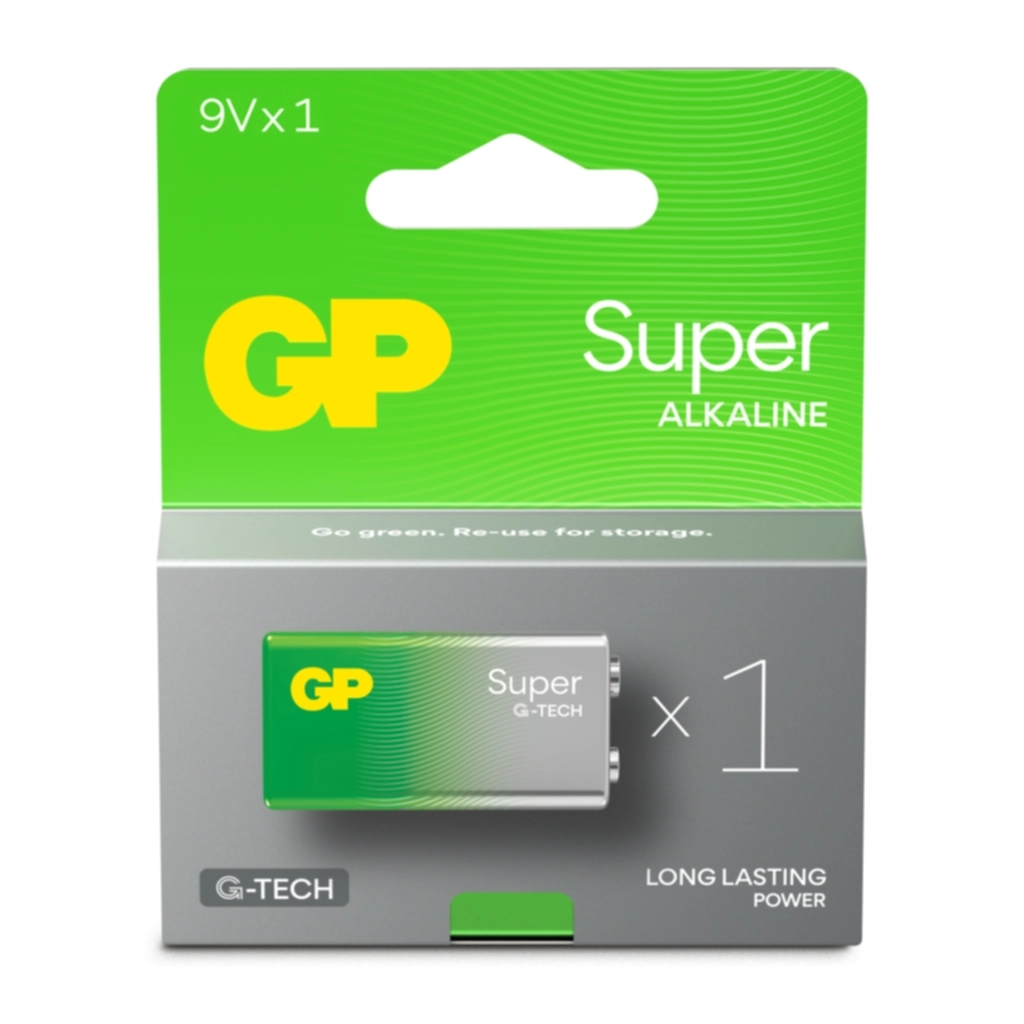 Gp Batteries Super Alkaline Gp1604a Engangsbatteri 9v Alkalinsk