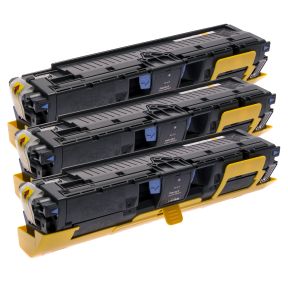 3-pack svarta tonerkassetter