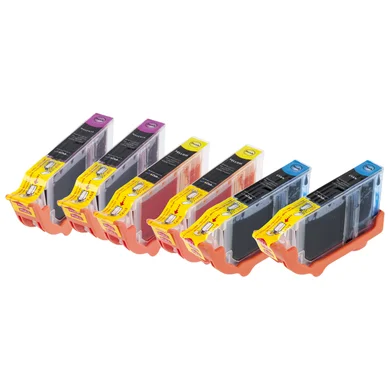 inkClub Multipack, 6 blækpatroner, 2x(C/M/Y) KCB10-6 Modsvarer: N/A
