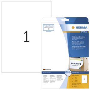 HERMA Ablösbare Etiketten A4, 210 x 297, (25)