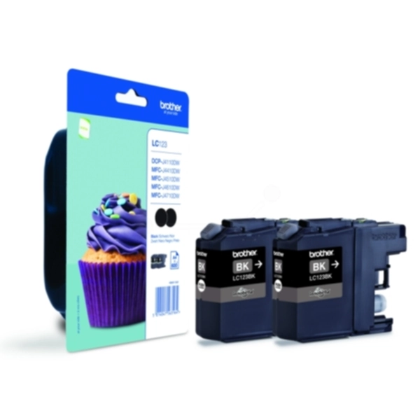 Brother LC-123 Bläckpatron Svart Twin pack