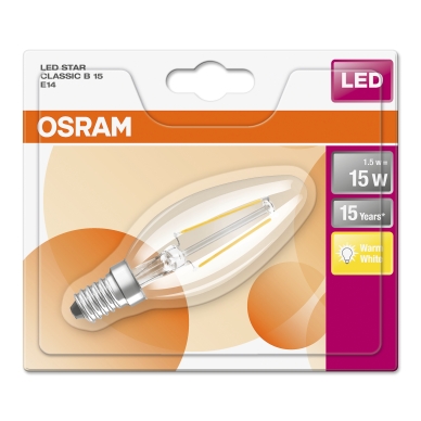 OSRAM alt kronlampa E14 LED 1,4W 2700K 136 lumen