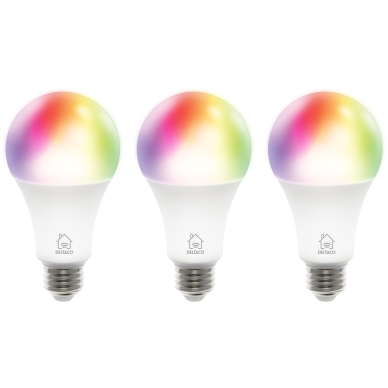 DELTACO Smart Home LED-lamput RGB E27 A60, 3 kpl SH-LE27RGBA6002-3P Vastaa: N/A