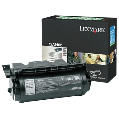 Lexmark Tonerkassette sort 21.000 sider RETURN 12A7462 Modsvarer: N/A billede
