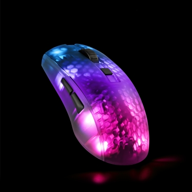 DM320 Trådlös Ultralätt Datormus Gaming Semi-transparent RGB