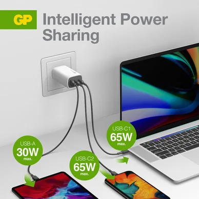 GP Laptop- och mobilladdare USB-C 65W