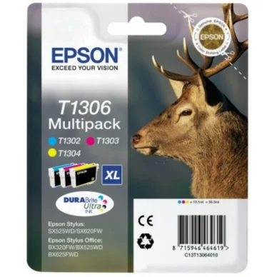 Epson Mustepatruuna MultiPack C,M,Y XL, 3x10.1 ml T1306 Vastaa: N/A