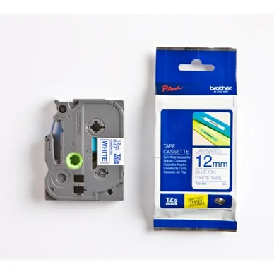 Brother 12mm teippi, sininen valkoisella pohjalla, laminoitu, 8m TZE233 Vastaa: N/A