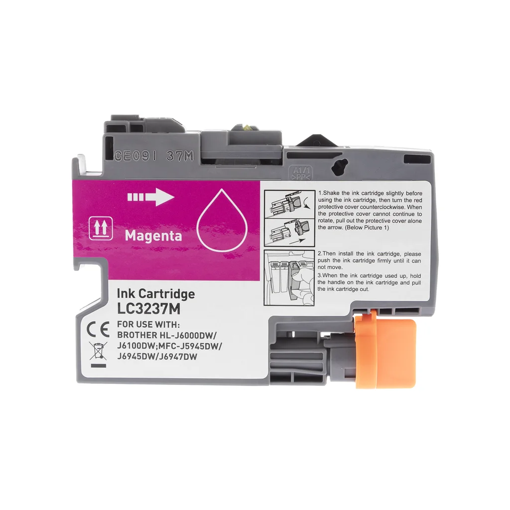 Bläckpatron magenta, ersätter Brother LC3237M
