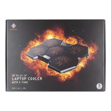 Deltaco Gaming Laptopkylare, svart/orange Deltaco Gaming Laptopkylare, svart/orange