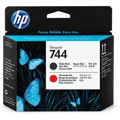 HP 744 - Sort, kromatisk rød - printhoved - for DesignJet Z2600 PostScript, Z5600 PostScript
