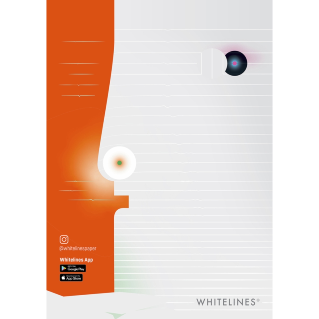 White Lines Whitelines, Linjert, B5 Kontorrekvisita,Blokk og papir